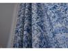 Imanqi Yun Blue Butterfly Jacquard Tassel Semi-Blackout Curtains for Kitchen or Bay Window