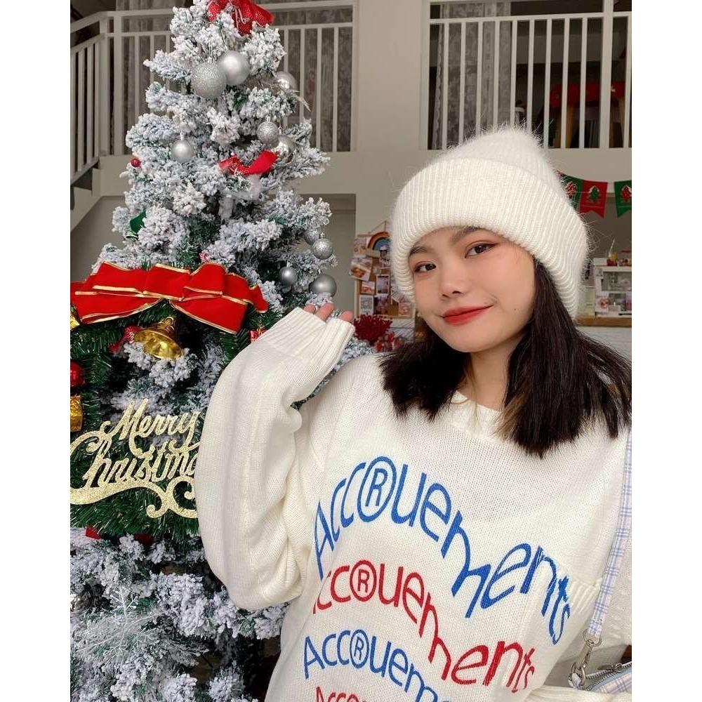 Kaninchenfell Neuer Hut Junger Strickhut Verdickt Warm Outdoor Ski Ohrenmütze Damenmütze