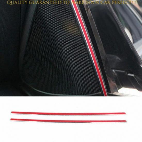 For Benz E-Class 2009-2015 Red Aluminum A Pillar Air Outlet Vent Cover Trim 2PCS