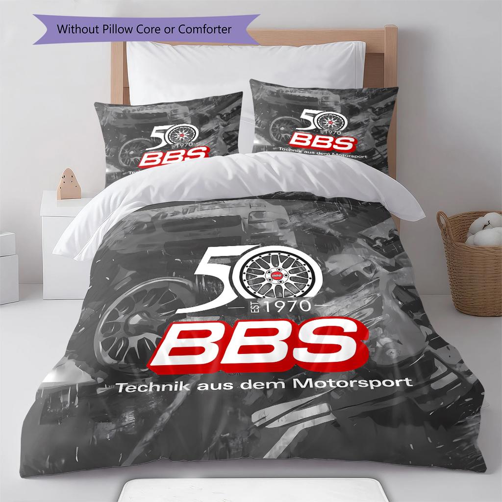BBS Muster Bettwäsche, Steppbett Set Bettbezug Kissenbezug Zuhause Geburtstagsgeschenk (1 Bettbezug + 2 Kissenbezüge, ohne Füllung)