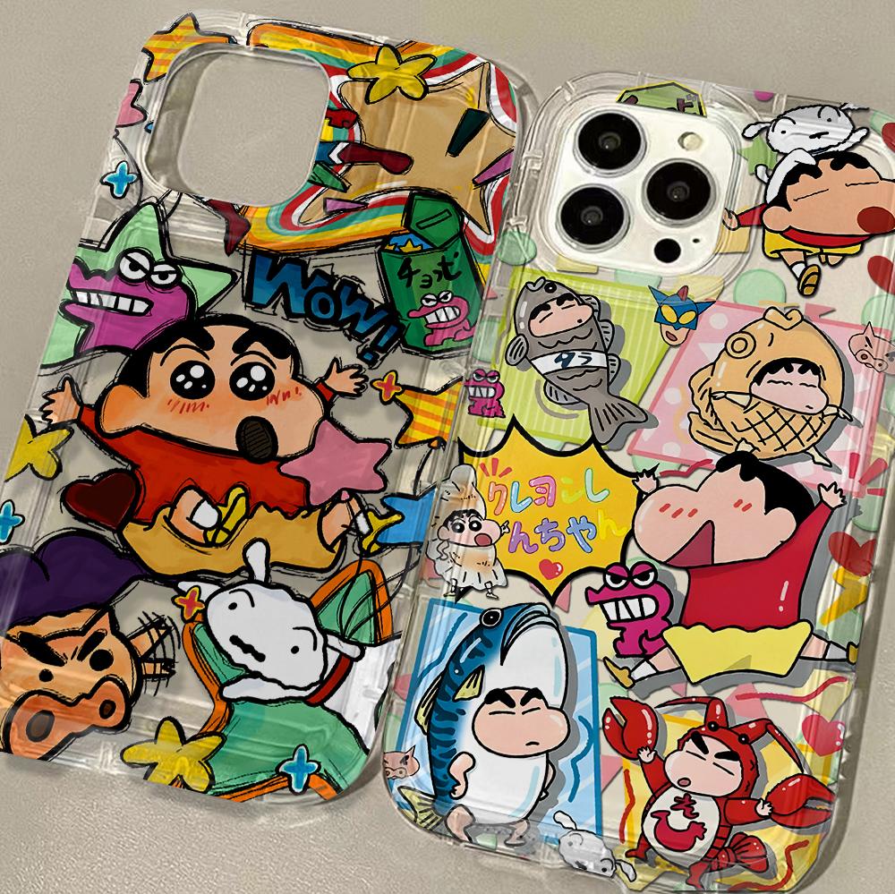 Crayon Shin-Chan Anime Phone Case for Samsung Galaxy S25 S24 S23 S22 S21 S20 S10 Note20 Note10 FE Ultra Plus 5G Clear Back Cover