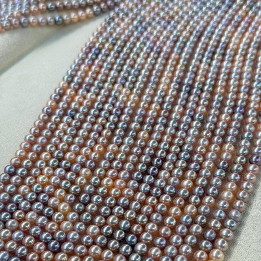 1String, Multi-colored Natural Freshwater Pearls Beads for Jewelry Making DIY Crafts (Beads 5.5-6mm, Length 36cm)