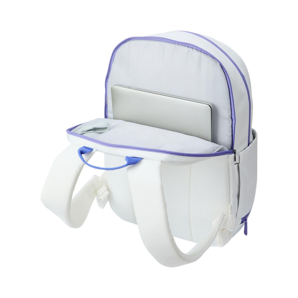 Li-Ning Large Capacity Comfortable Casual Polyester Backpack Unisex Backpack White Purple ABSV133-2