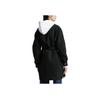 Calvin Klein Solid Color Lapel Zipper Long Sleeve Coat Women Coats Black J222318-BEH