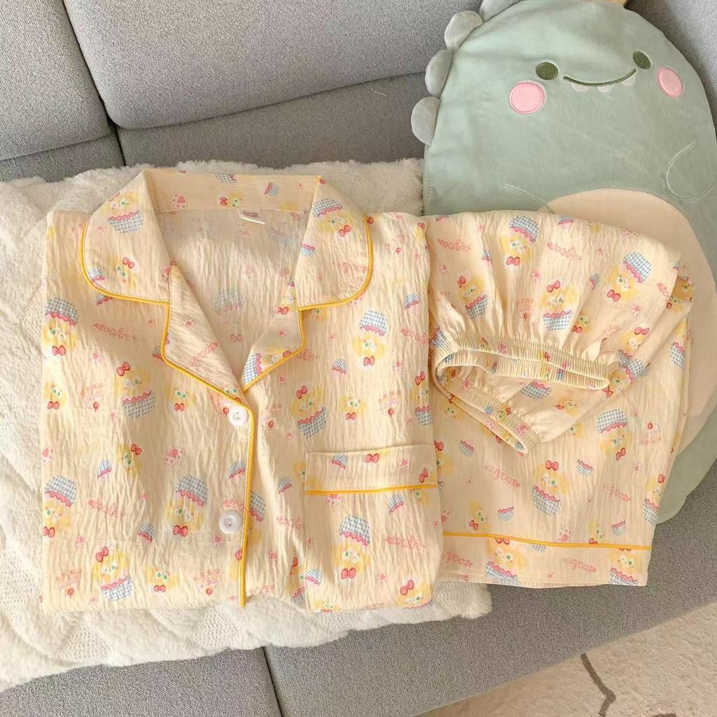 Sommer neue Pyjamas Damen kurzärmelig Shorts dünne Wolkenbaumwolle Cartoon niedlich große Größe Koreanische Version Loungewear