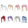 Artificial Wisteria Iron Wire Silk Cloth Simulated Flower Vine for Wedding Home Decoration Length 97cm