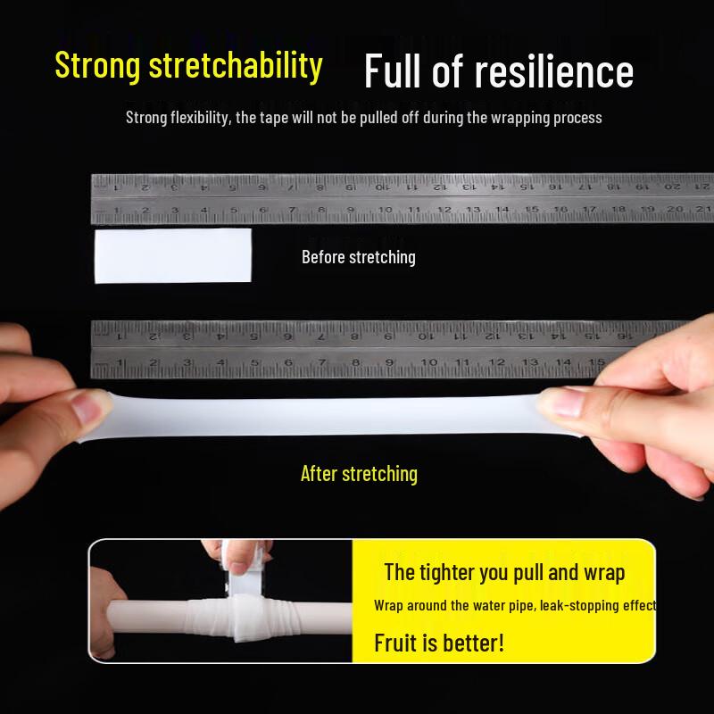 High Elastic Self-Adhesive Silicone Waterproof Leak Repair Tape for Pipes and High Voltage Insulation