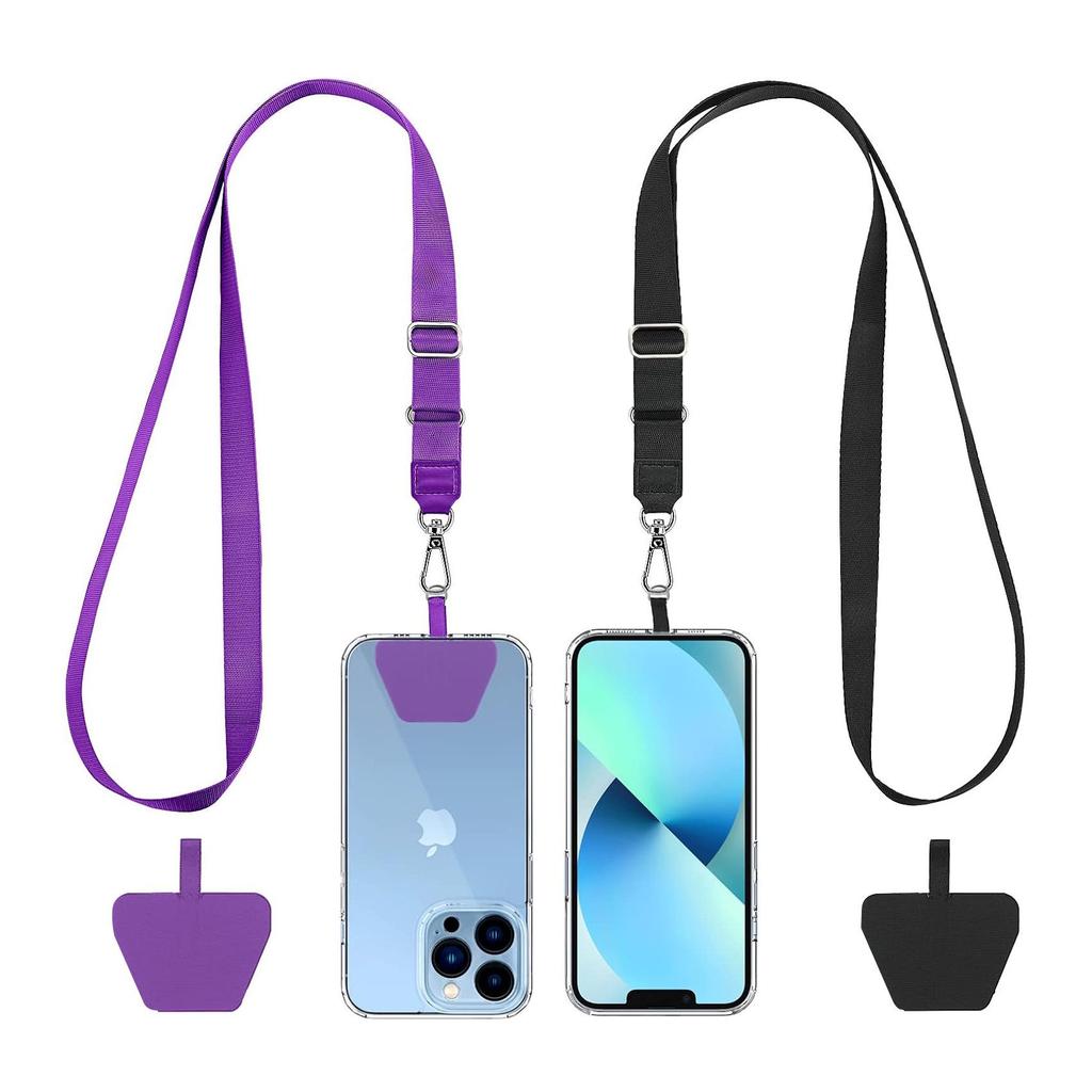 Crossbody Anti-Loss Mobile Lanyard with Trapezoidal Buckle and Phone Case Fixing Piece