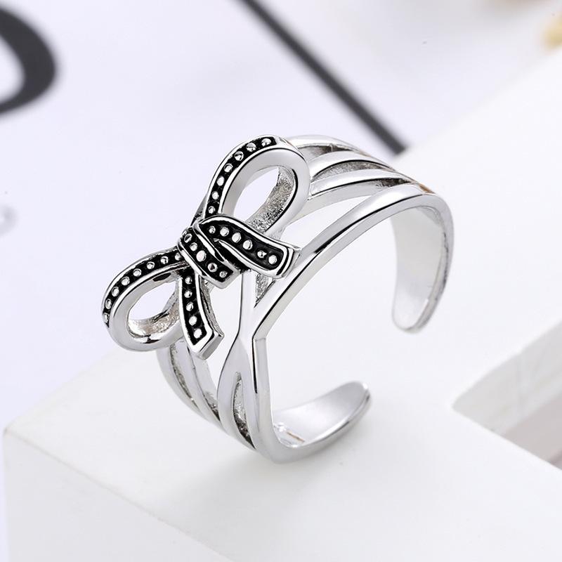 925 Sterling Silver Ring Open Adjustable Silver/Gold Ring Fashion Exquisite Student Girlfriend Jewelry Accessories Wedding Party