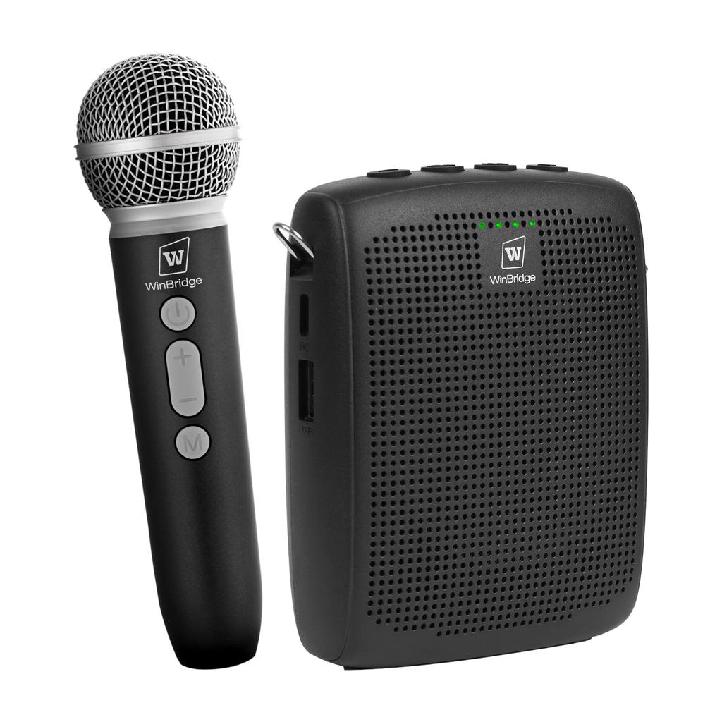 W WINBRIDGE Small Portable Loudspeaker with Handheld Suitable for Outdoor Hands-Free Speaker, Microphone, Training, Events, Instruction, Activities,