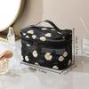 1pc Handheld Fashion Breathable Mesh Makeup Bag Travel Portable Large Capacity Bathing and Skincare Product Storage Bag