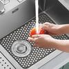 Hollow Dishes Drying Mat Silicone Drain Pad Household Countertop Mat  Tableware