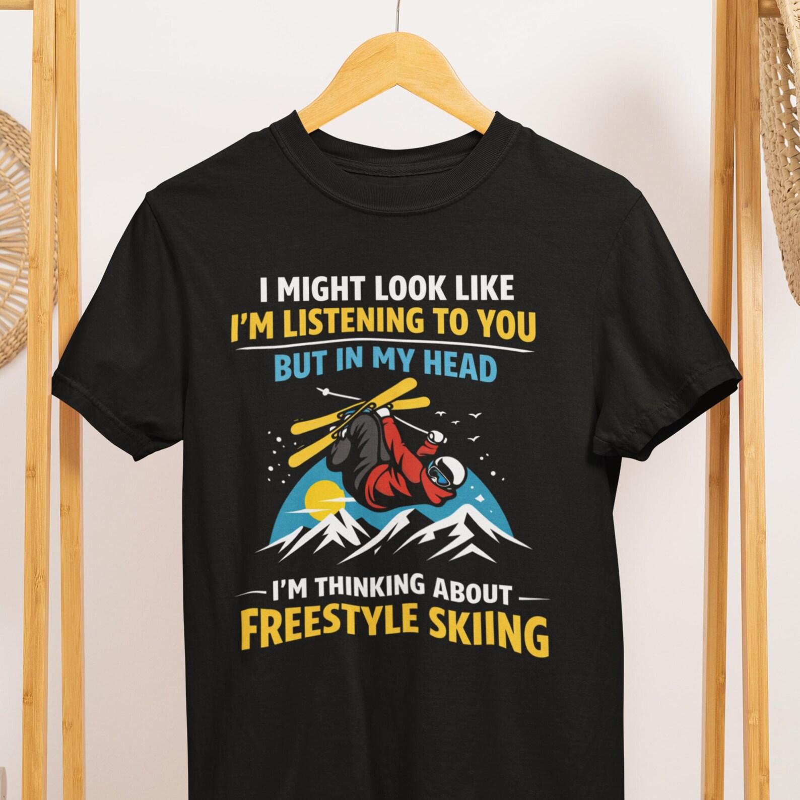 Freestyle Skiing T Shirt Funny Skier Gift Ski Lover Shirt Winter Sports Tee 3XL