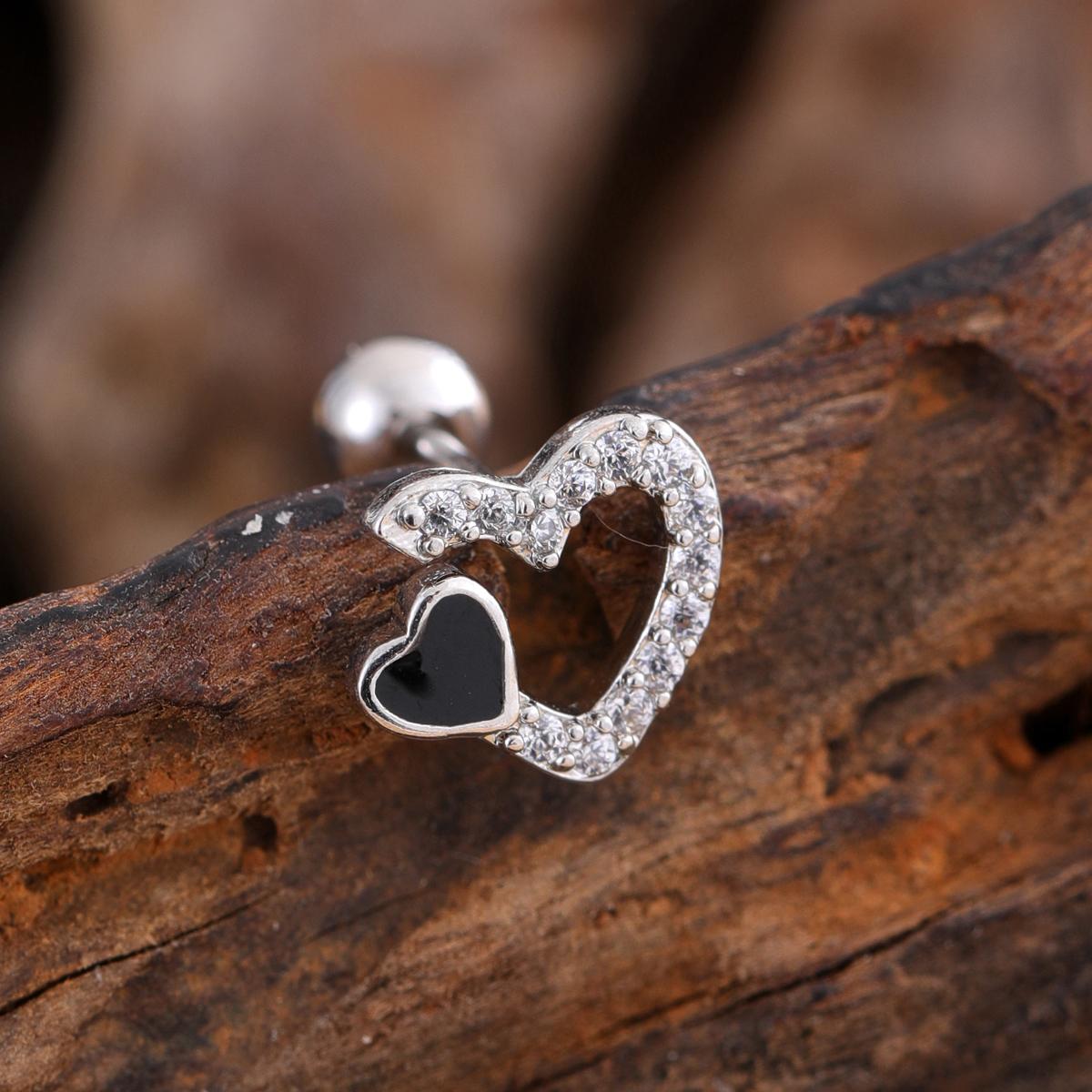 

Набір з 10 сережок для хряща, середнього хеліксу, трагуса, кончі, 20G, гіпоалергенна хірургічна нержавіюча сталь, циркон, жіночі прикраси для пірсингу 0.8*6*4mm&Ear Tragus Earring