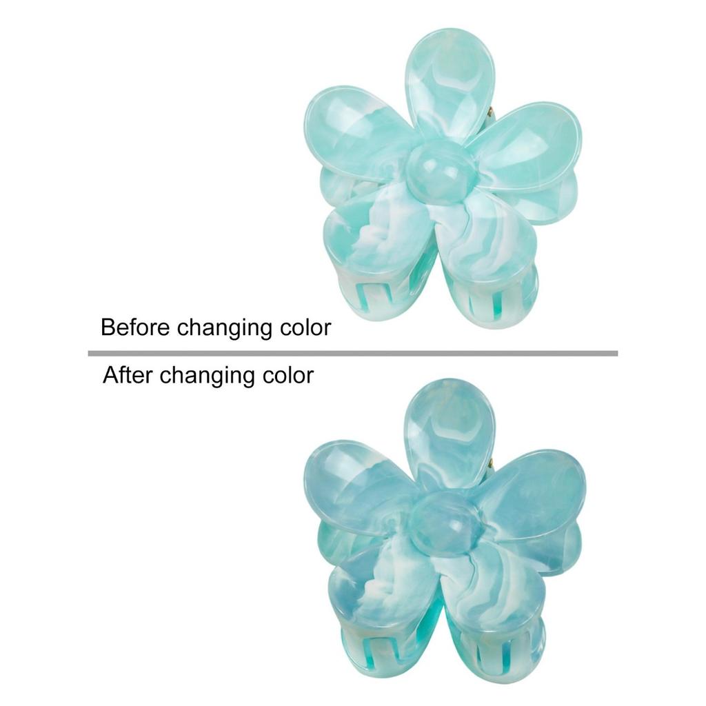 New Hawaiian Flower Hair Claw Clips Discoloration In Sunlight, Strong Hold Beach Hair Accessories for Women Thin Thick Hair