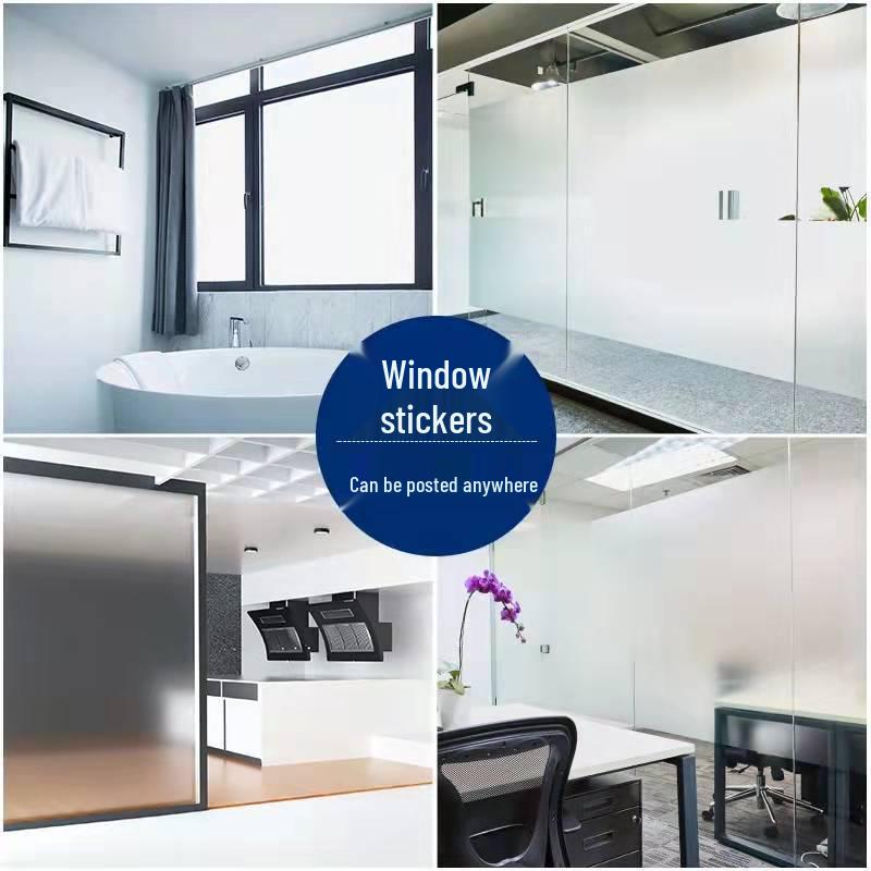 Warm Little Home Frosted Glass Window Sticker – Light-Transmitting, Privacy-Protecting, Anti-Peeping Film for Bathrooms