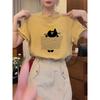 Summer Thin New Shoulder Pure Cotton Short-sleeved T-shirt Women's Versatile Foreign Style Gray Top Bottoming Shirt Tide