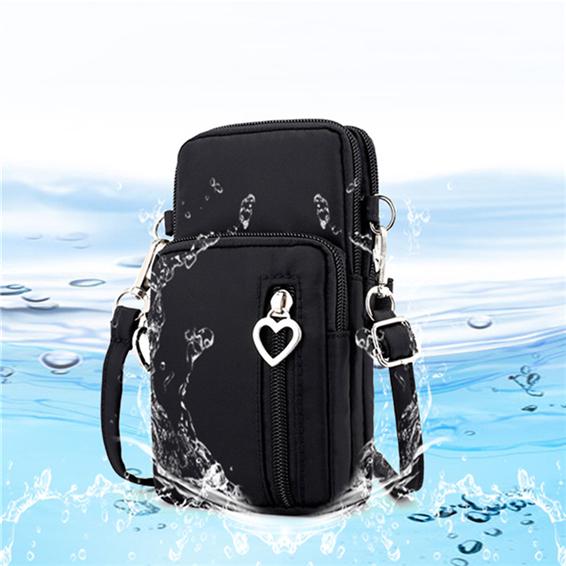 Sac de téléphone de sport d'extérieur polyvalent avec sangle réglable et fermeture éclair sécurisée