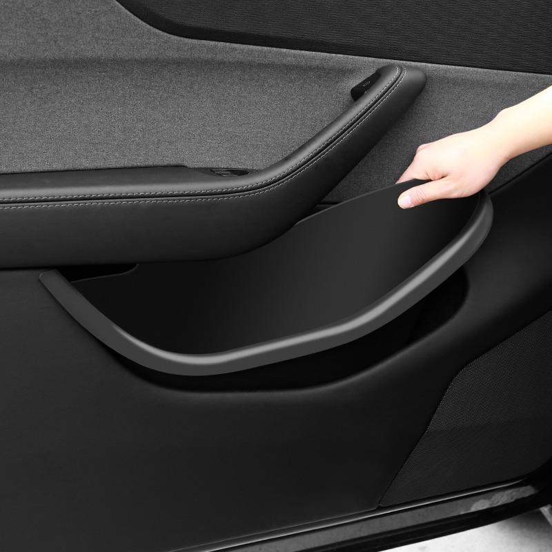 TPE Car Door Side Storage Box Full-Cover for Tesla Model Y Juniper 2025 Front and Rear Door Tray Organizer Waterproof Pocket Box