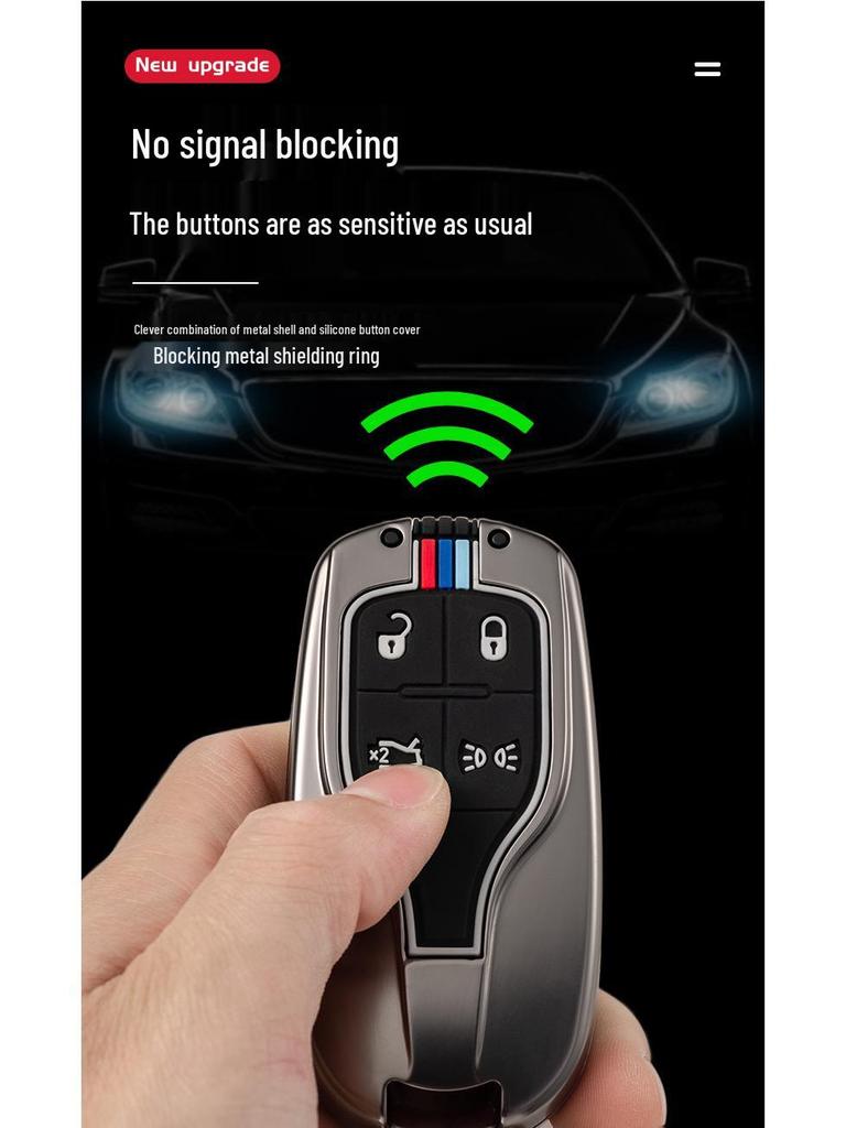 Maserati Levante & Ghibli Schlüsselhülle - Premium Metallschalenabdeckung