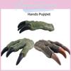 Realistic Dinosaur Hand Puppet Glove Toy For Boys Green/brown Interactive And Educational