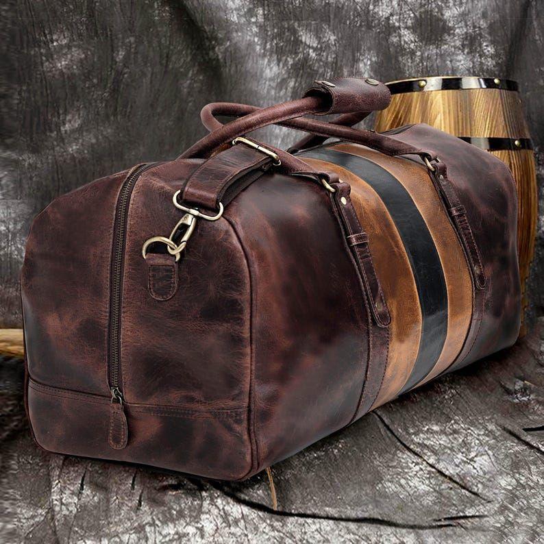Personalized Handmade Travel Luggage Duffel Gym Bag Weekender Travel Overnight Carry-On Cabin Bag Sports Duffel Bag Men Christmas Gift