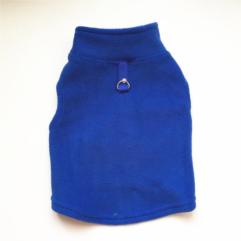 Large Dog Autumn/Winter Fleece Coat with Traction Buckle and Stand Collar