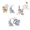 Creative Pet Furs Keyring Shatterproof Plastic Memorial Keychain For Daily Remembrance Pet Hair Collection Container