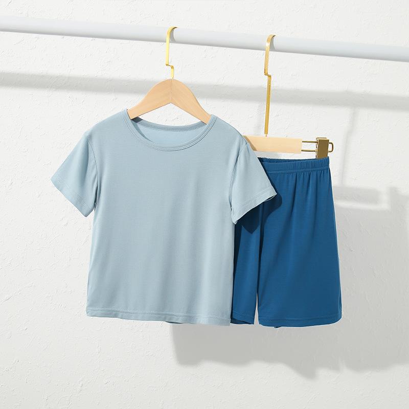 Children's Pajamas Summer Thin Short-sleeved Casual Boys and Girls Set Family Home Wear Set