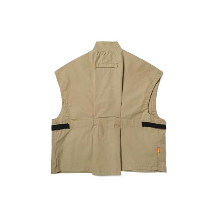 Timberland Logo Hidden Zipper Vest Women Vests Cane-Yellow A6A89-DH4