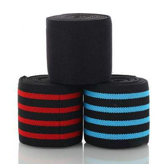 Elastic Weightlifting Knee and Calf Support Wraps for Fitness and Cycling