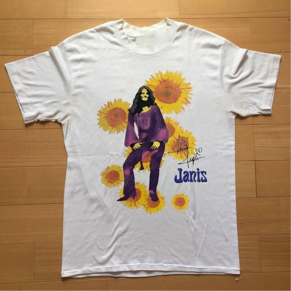 

Janis Joplin Signature Sunflower White Colour S to 5XL Unisex Shirt ZL316 Unisex T-Shirt XXXL