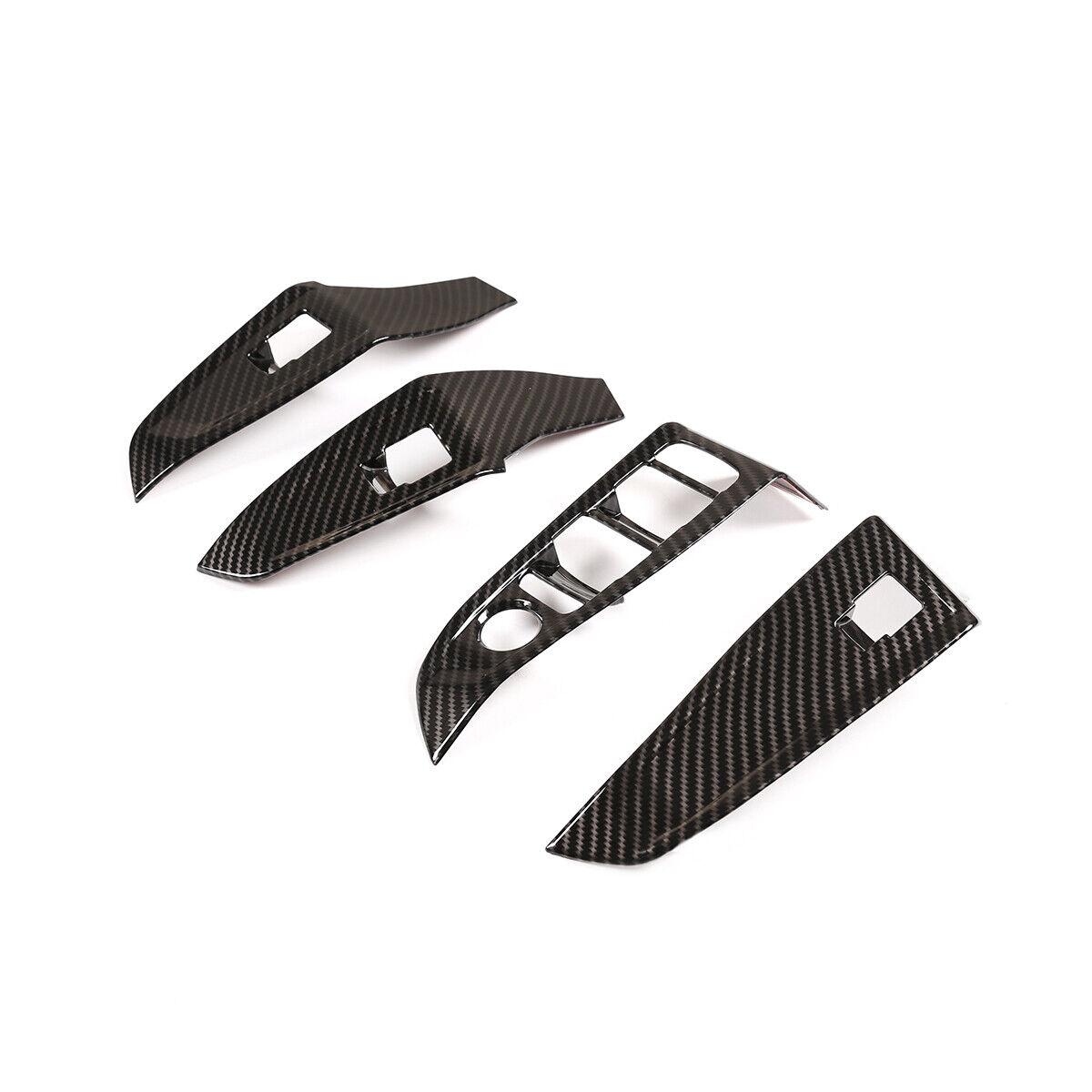 Carbon Fiber Window Lift Panel Switch Cover Trim For BMW 3 Series G20 -