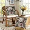 2pcs  Funny Happy Goat 2D Print Throw Pillow Covers Home Decor Cushion Cases for Sofa Bedroom Living Room Cushion Cover