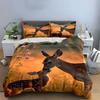 Deer Themed Decor Set Soft Skin-Friendly Bedding Set Includes 1 Duvet Cover And 2 Pillowcase Gift