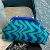 Autumn Fashion Casual Wave Knitted Shoulder Bag Striped Large Capacity Daily Clip Bag Simple Messenger Bag