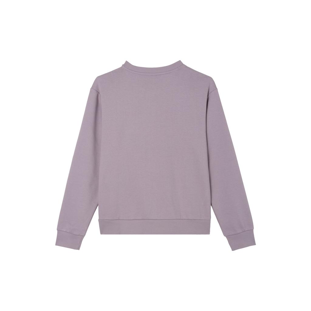 Adidas Letter Print Casual Drop Shoulder Pullover Long Sleeve Sweatshirt Women Sweatshirt Purple JJ0429