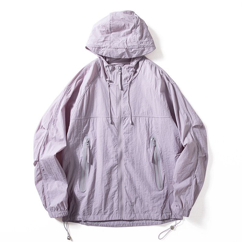 Clothing for Men, Anti-Uv, Lightweight, Breathable, Sun Protection Clothing, Hooded Top, Outdoor Lightweight, Ultra-Thin Fishing Jacket, Trendy Purple 2XL