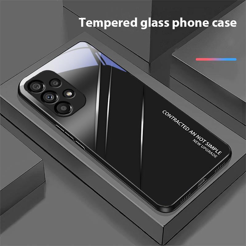 Crăpătură Roșie Gradient Pentru Samsung Galaxy S 8 9 10 20 Plus 21 FE 22 23 24 Ultra S7 Edge Carcasă Telefon din Sticlă Călită Neagră Carcasă Dură