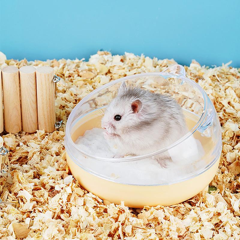 Hamster Bathroom House Sandbox Full Transparent Urine Sand Basin Bath Sand Room Toy House Small Pet Supply Accessories