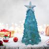 Seaglass Christmas Tree Decoration Blue Green Sea Glass Starfish Shell Ocean-themed Xmas Tree Figurine Holiday Resin Tree Desktop Ornament