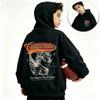 Autumn Winter Kids Hooded Sweatshirt Vintage Sunflower Butterfly Graphic Back Print Boys Girls Casual Pullover Hoodie