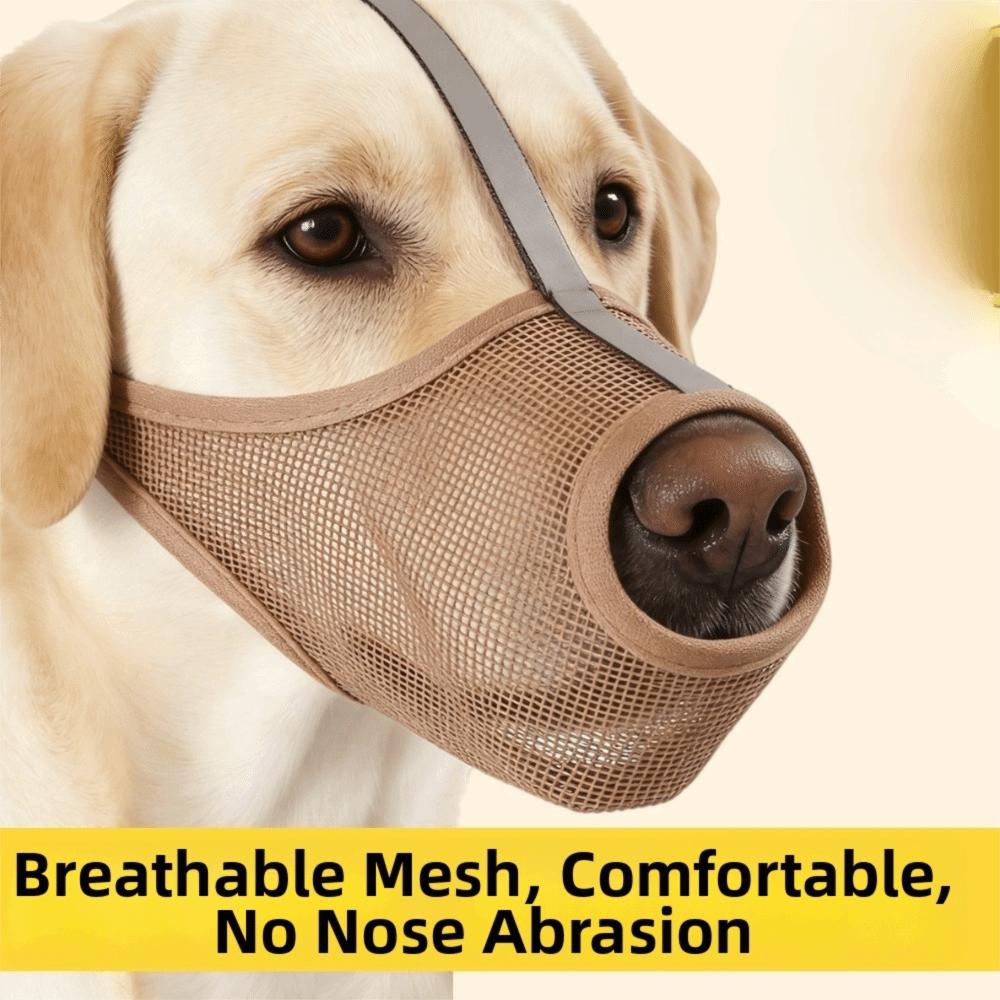 Breathable Mesh Puppy Mouth Cover Washable Dog Face Cover Portable Dog Muzzle Pet Supplies