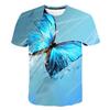 Cross-border New Boys And Girls With The Same Parent-child T-shirt, Beautiful Butterfly 3D Printing Cool Loose Men's And Women's Short Sleeves
