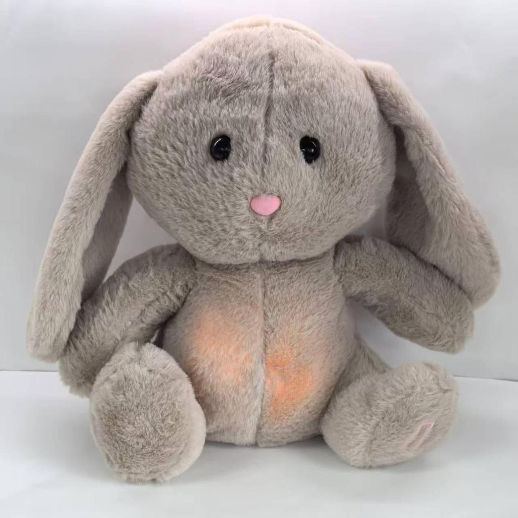 Baby Breathing Soothing Plush Toy Doll Toy Children Soothing Music Sleep Companion Sound and Light Doll Toy Gift