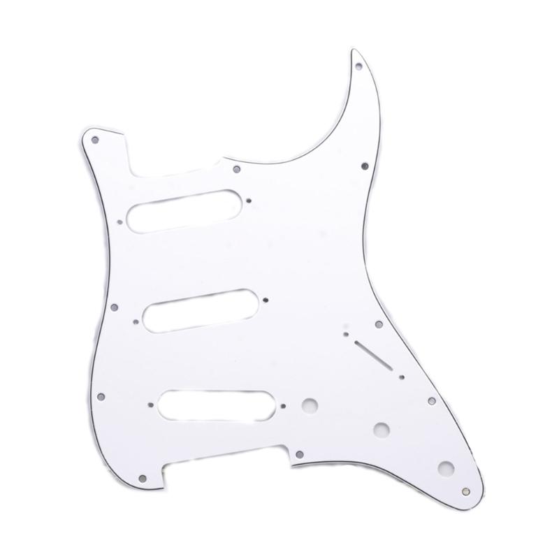 1Pc 3Ply S+S+S 11 Holes  Electric Guitar Pickguard Scratch Plate Pick Guards for US/Mexico Made Modern Guitar Parts белый
