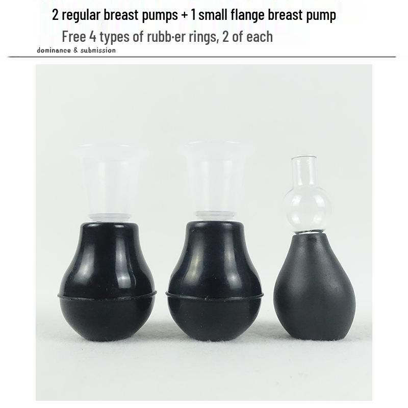 Glass Jar Spiked Rubber Ring Male Nipple Stimulator