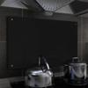 Day and Night - Day and Night Kitchen Splash Protection Black Tempered Glass 80x50 Cm