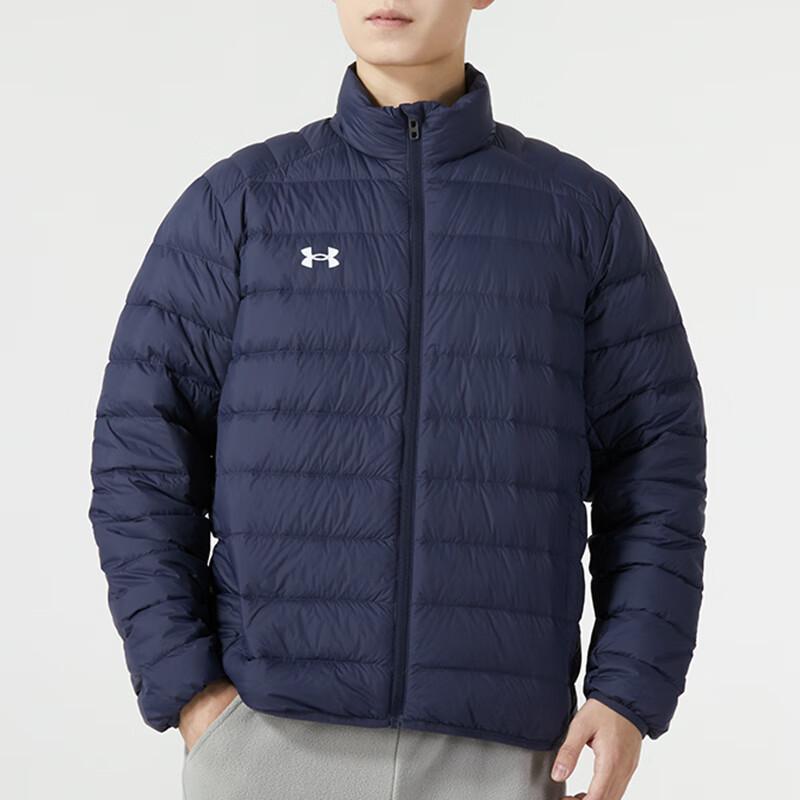 Under Armour Solid Color Casual Stand Collar Quilted Down Jacket Unisex Outerwear Navy 23600804-409
