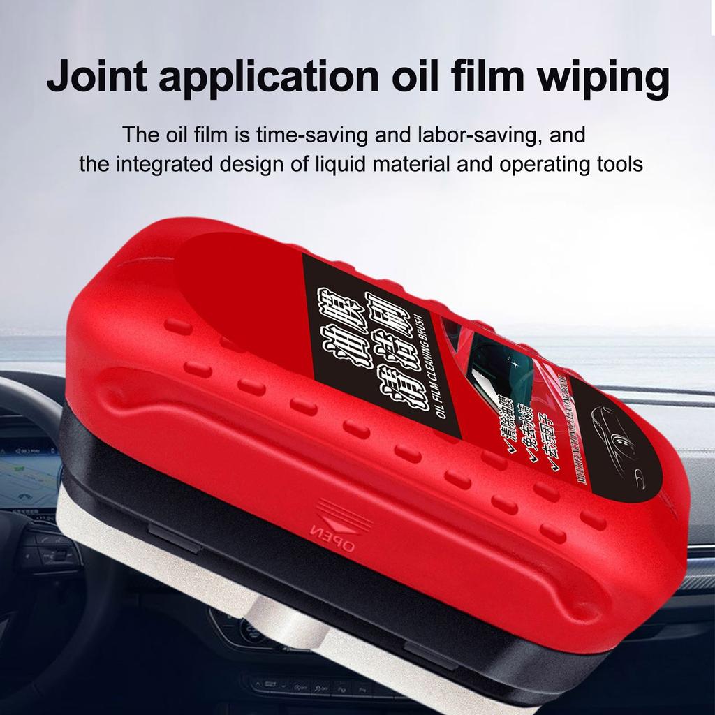 Ölfilm-Reiniger für Autoglas – Ölfilm-Reiniger für Auto-Windschutzscheiben, Reinigungsbürste für Auto-Ölfilm, Ölfilm-Entferner für Glas, 120 ml
